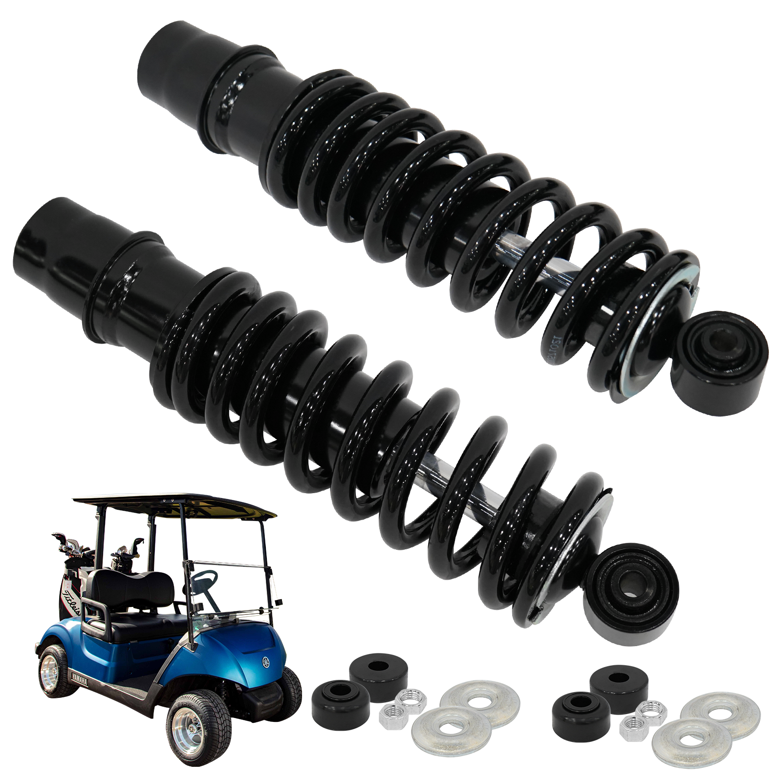 SongChuan Yamaha Rear Heavy Duty Spring Golf Cart Shock Absorbers for Yamaha Gas and Electric (2 Pieces) G14, G16, G19, G20, G22 and G29 Drive Models OEM JN4-F2210-00-00, JN3-F2210-00