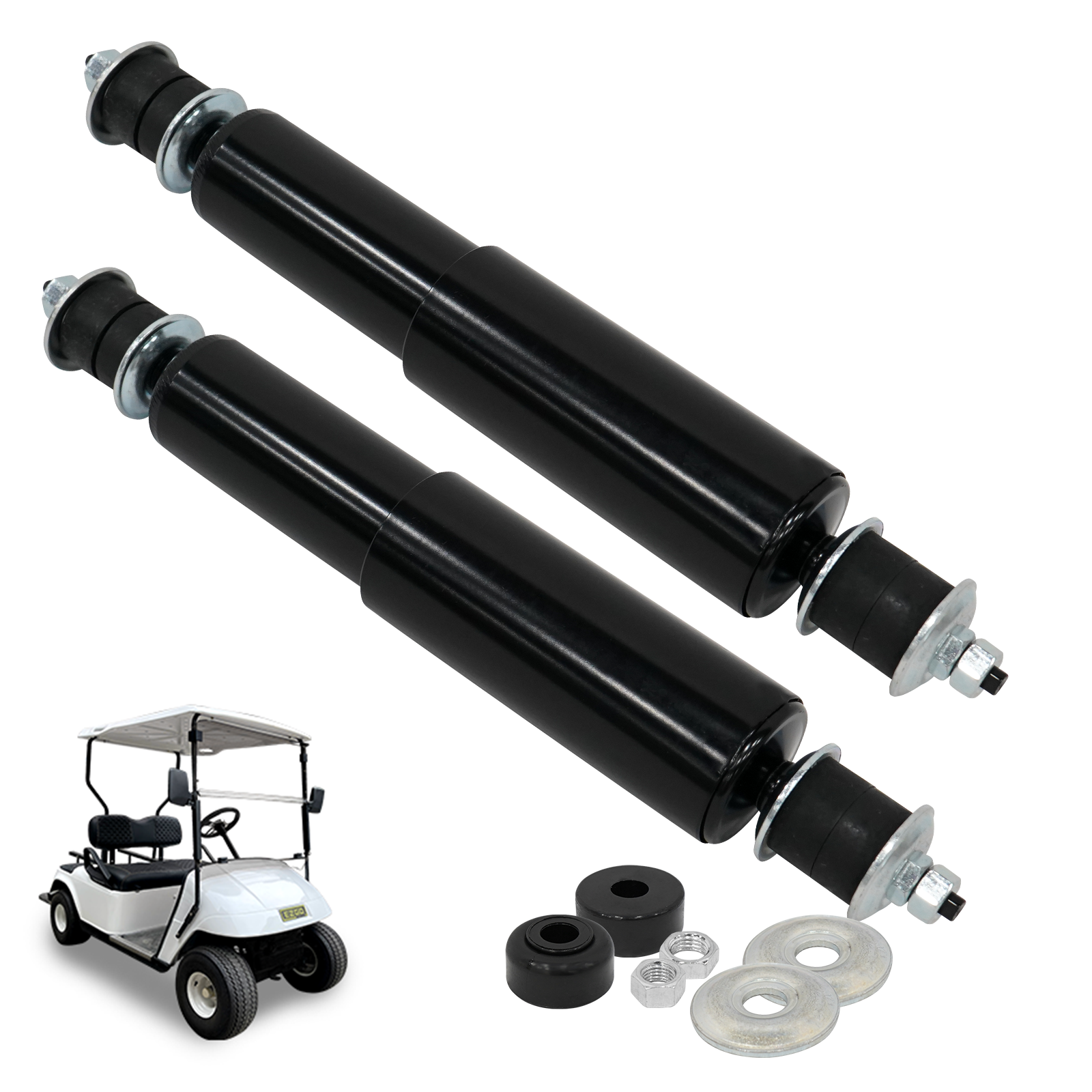 SongChuan Golf Cart Front and Rear Shock Absorbers for EZGO 1994-Up TXT Golf Cart Replaces OEM# 76418-G01, 70248-G01, 70324-G01, 76419-G01 - Set of 2