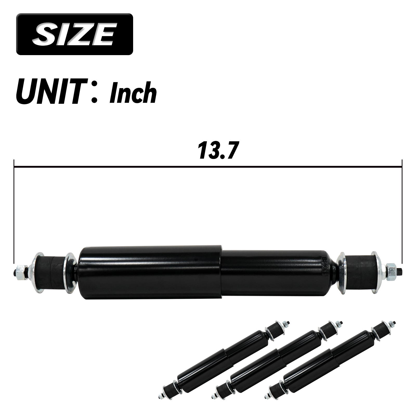 SongChuan Golf Cart Front and Rear Shock Absorbers for EZGO 1994-Up TXT Golf Cart Replaces OEM# 76418-G01, 70248-G01, 70324-G01, 76419-G01 - Set of 4