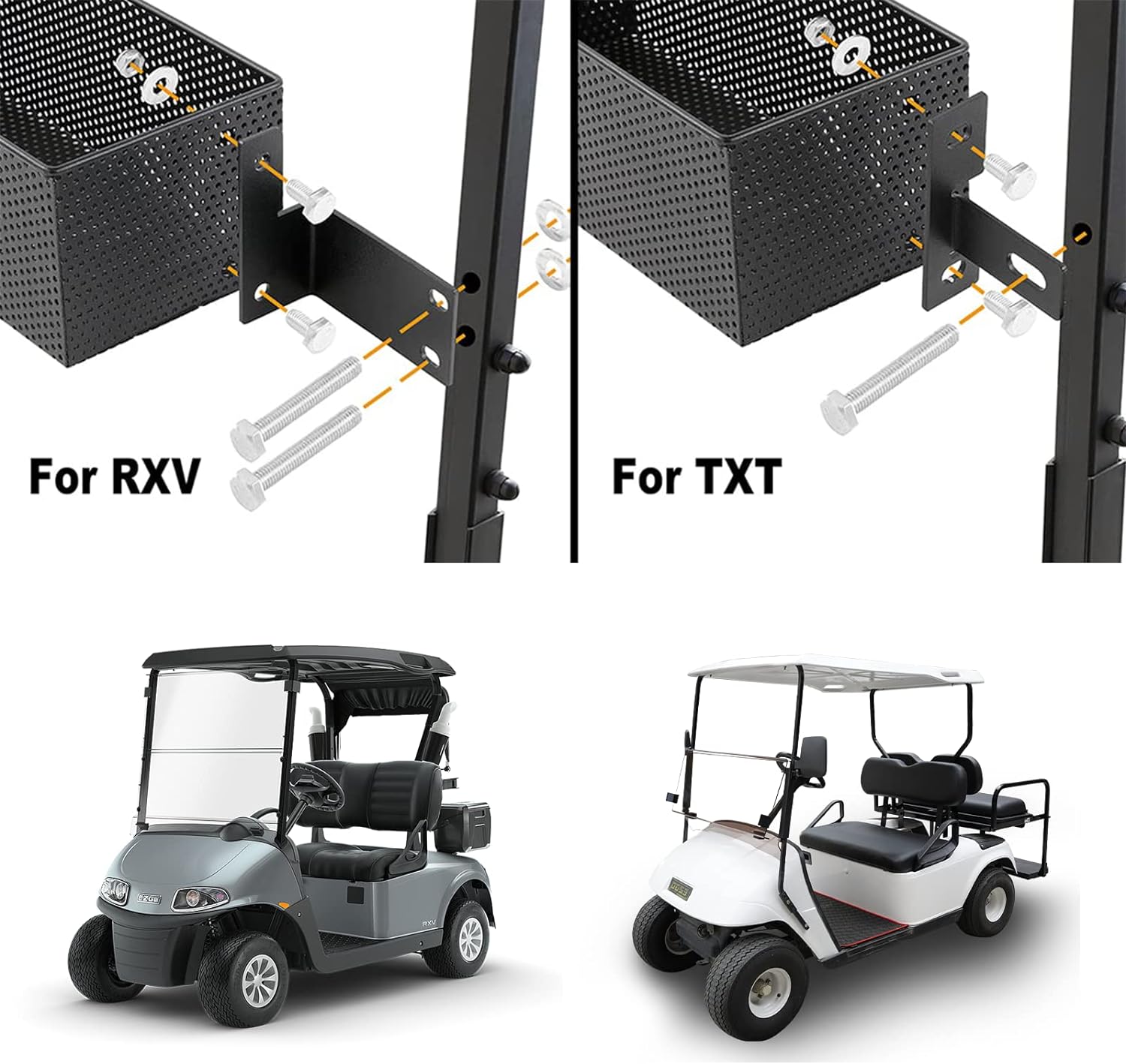 Golf Cart Inner Front Storage Basket