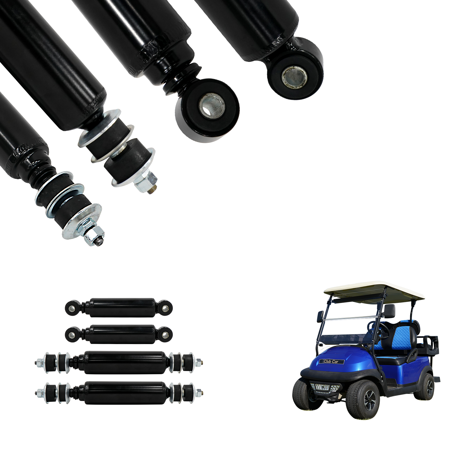 SongChuan Club Car Golf Cart Front and Rear Shock Absorber Kit 4 Pieces Suitable for Club Car DS and Precedent Golf Carts 1014235 1013164 Golf Shock Absorber