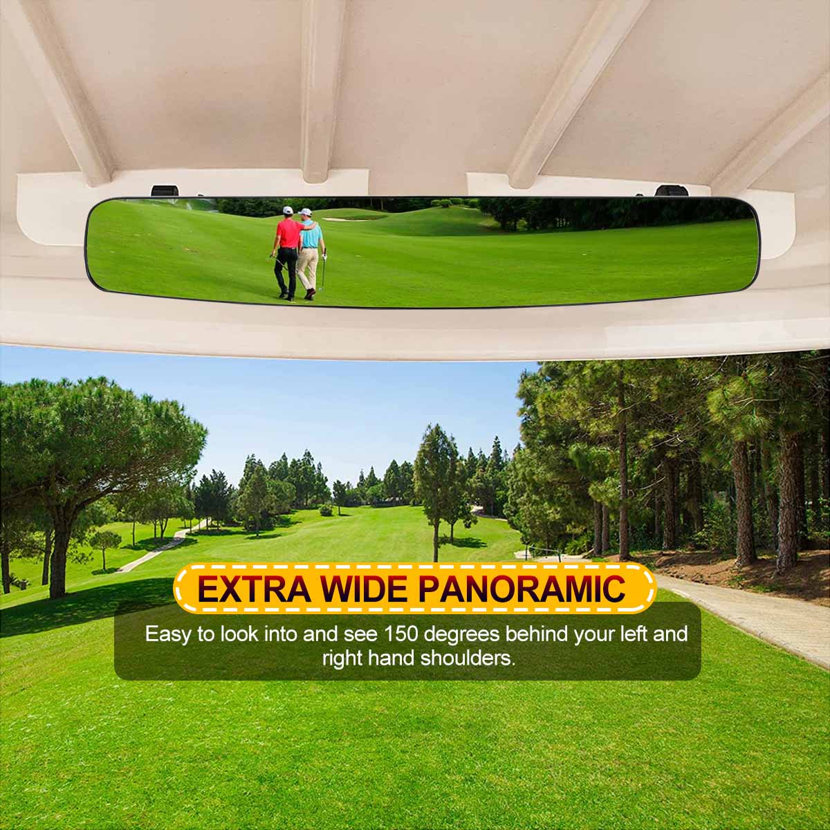 Panorama360 Linear Golf Cart Mirror