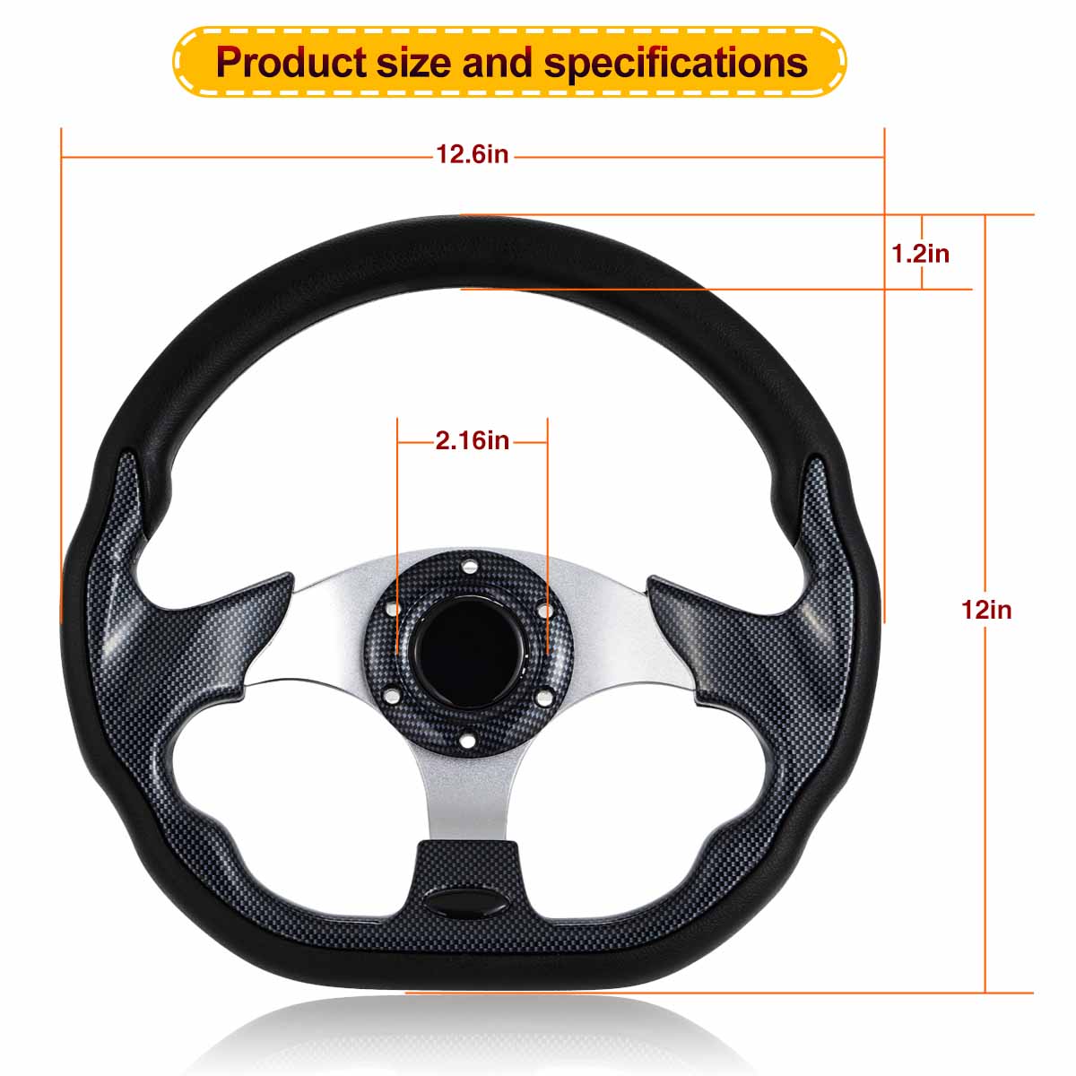 CarbonCraft Series - Carbon Fiber Style Steering Wheel