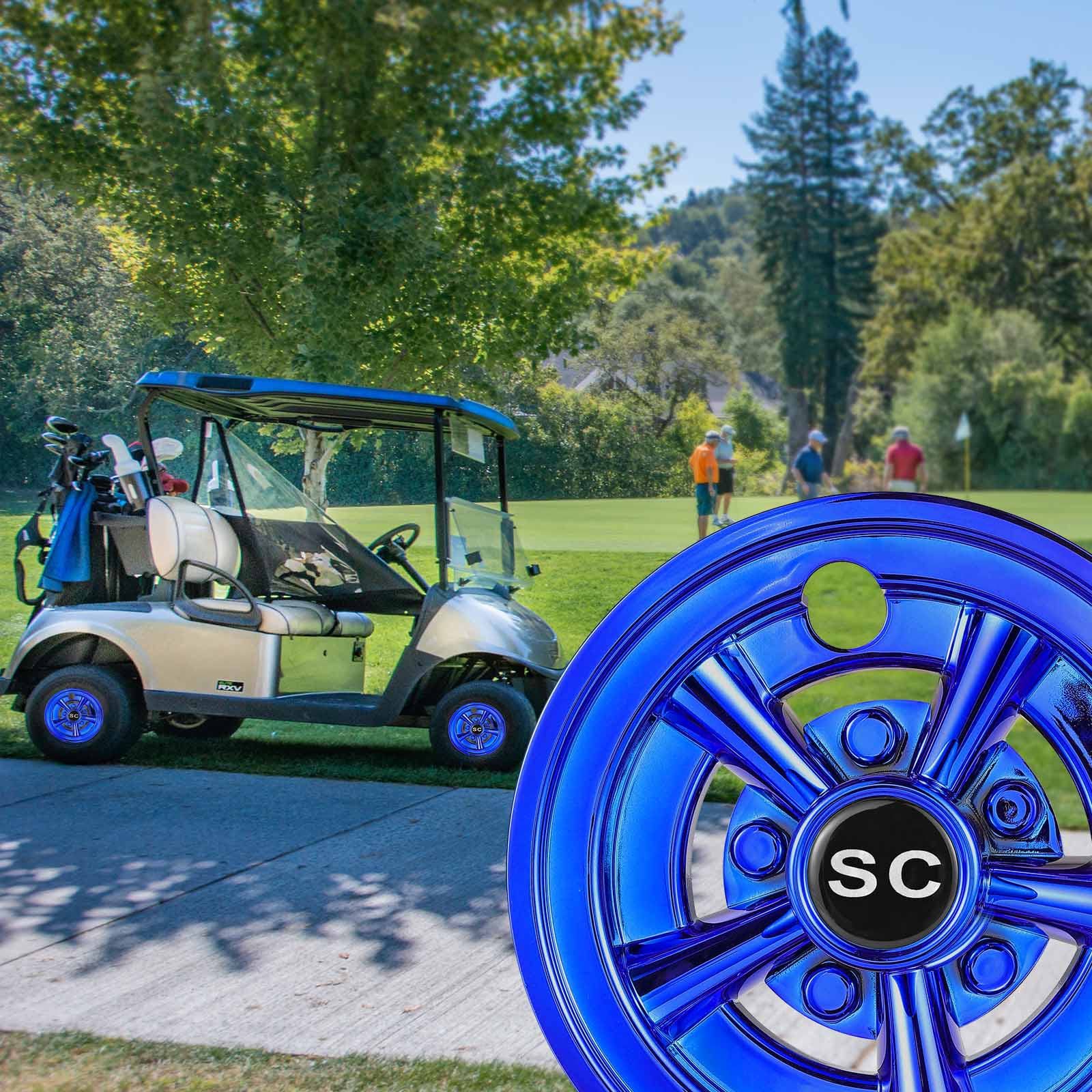 golf cart wheel hubcaps - 8 inches