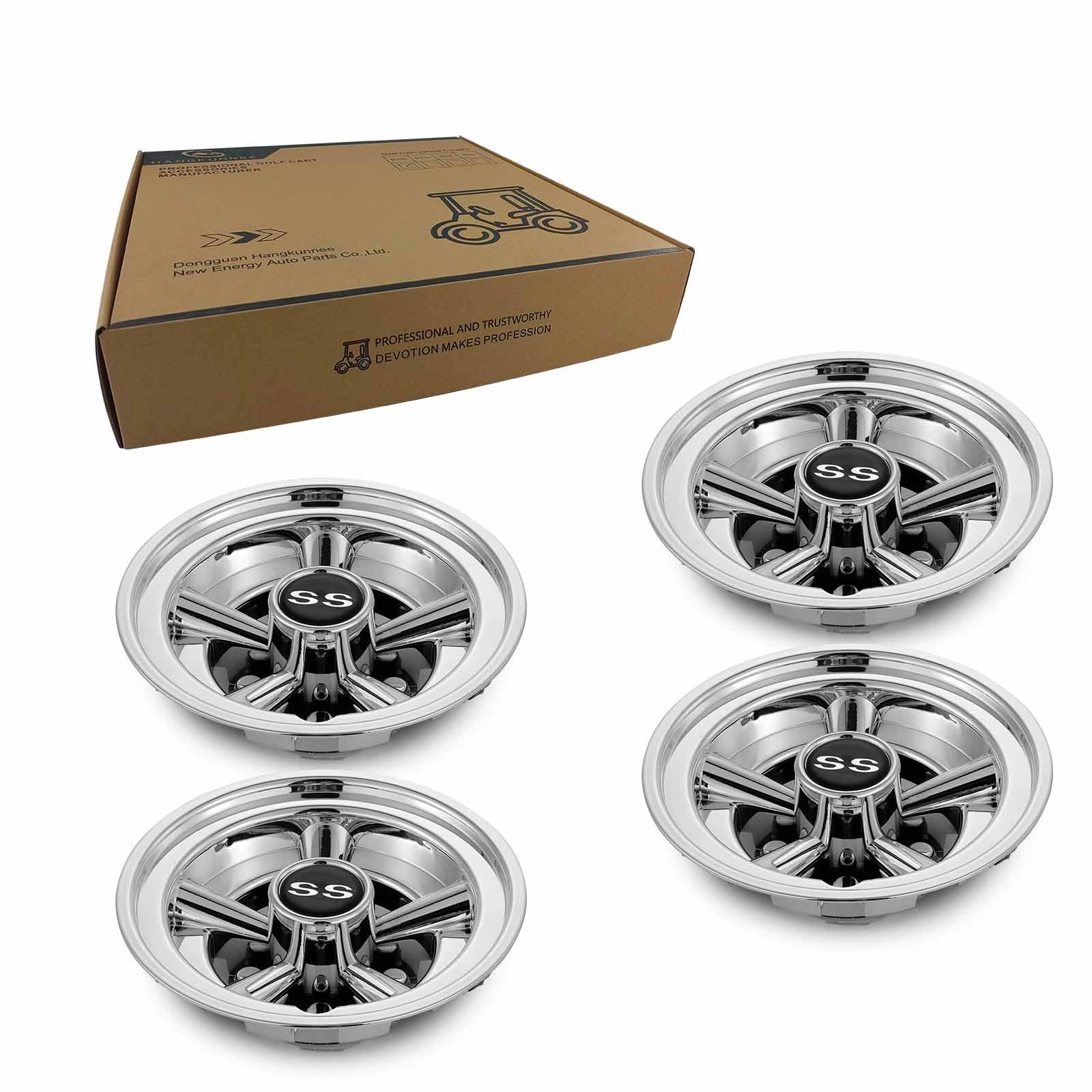 golf cart wheel hubcaps - 8 inches