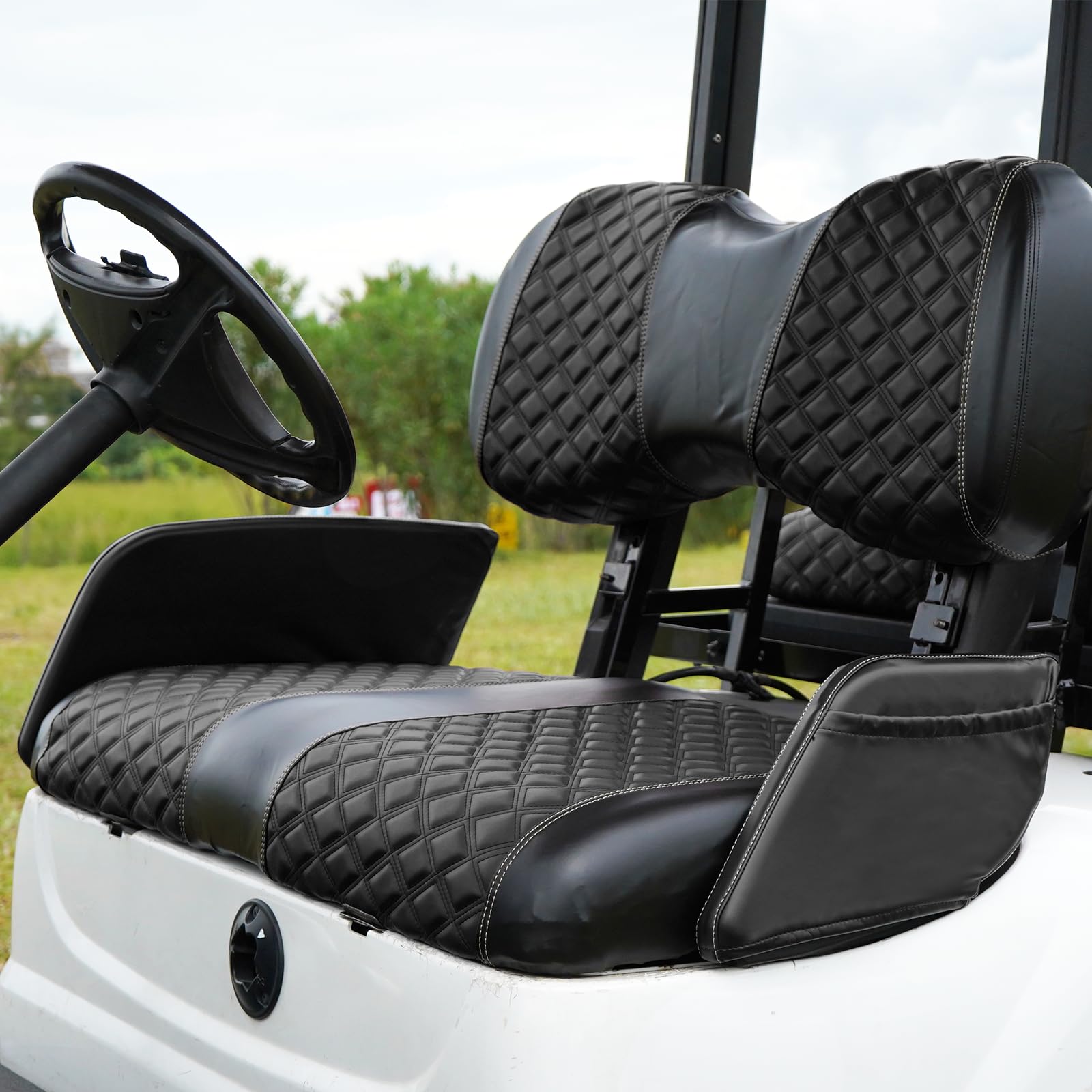 Cart Armrest Covers, Golf Cart Vinyl Arm Cover with Black